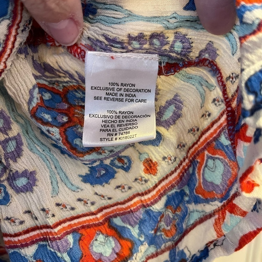 Patrons of Peace, Bohemian style womens blouse. Size M, sleeveless, embroidery - Picture 4 of 5